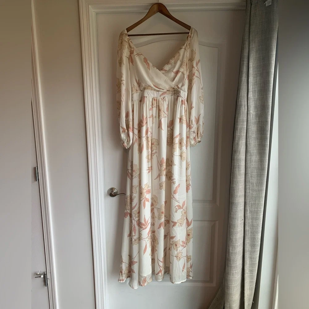 Baltic Born Cream Maxi Dress with Blush Floral Print - Picture 2 of 11